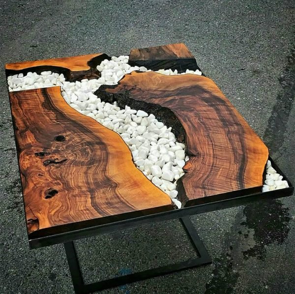 Walnut Epoxy Coffee Table