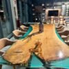 Chestnut Light Green Epoxy Table