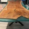 Chestnut Light Green Epoxy Table