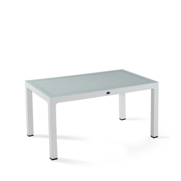 Classi Rattan Garden Table With Glass 150