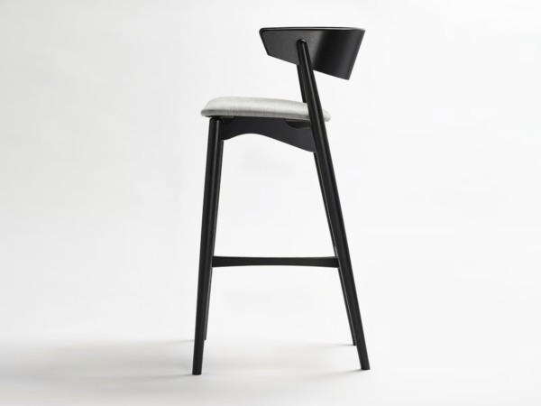 Napoli Handmade Black Bar Chair 75 Cm