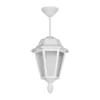 Large Optical Hexagonal Pendant White